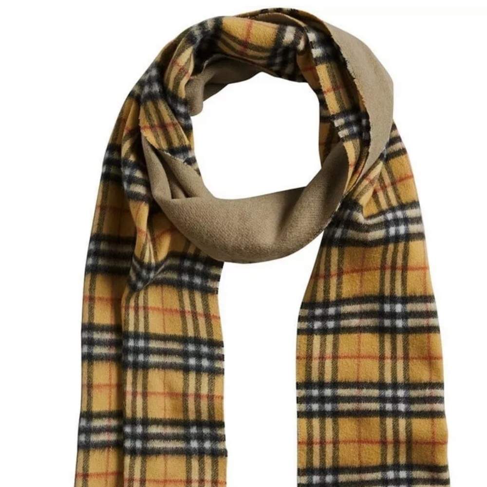 🎁HP🎁 BURBERRY Reversible Double-faced Cashmere Scarf - Picture 6 of 11